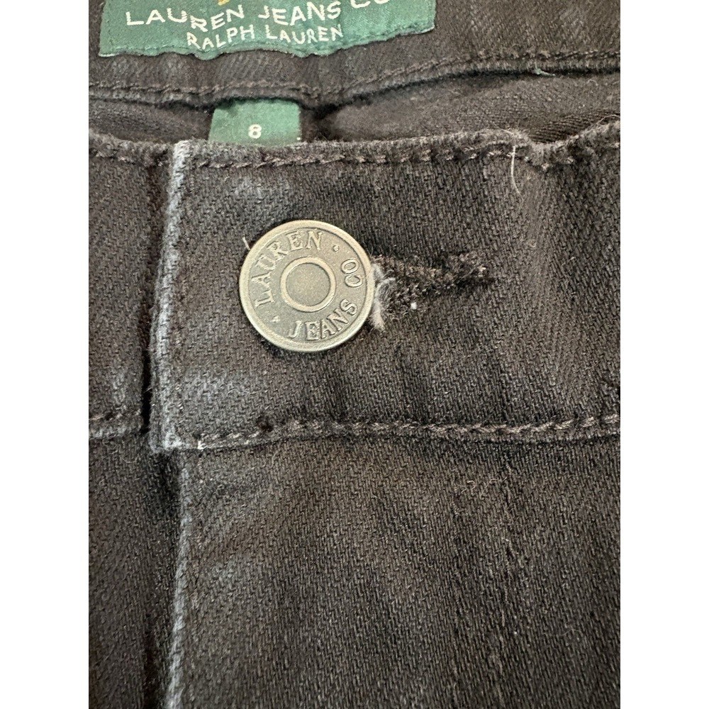 Lauren Jeans Co Ralph Lauren Womens Black Jeans Size 8 Straight Leg 31x30.5 - Picture 5 of 8